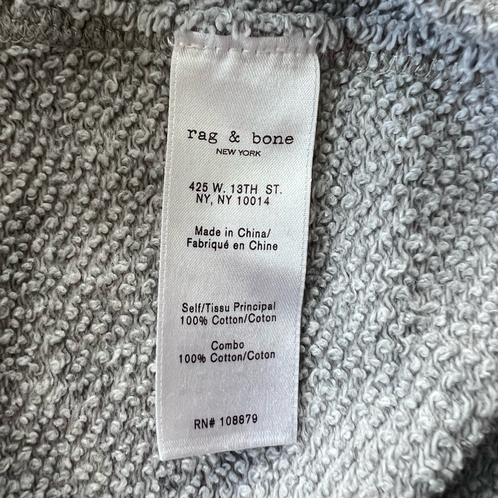 rag & bone Light Gray Zip Front Hoodie - Picture 5 of 9